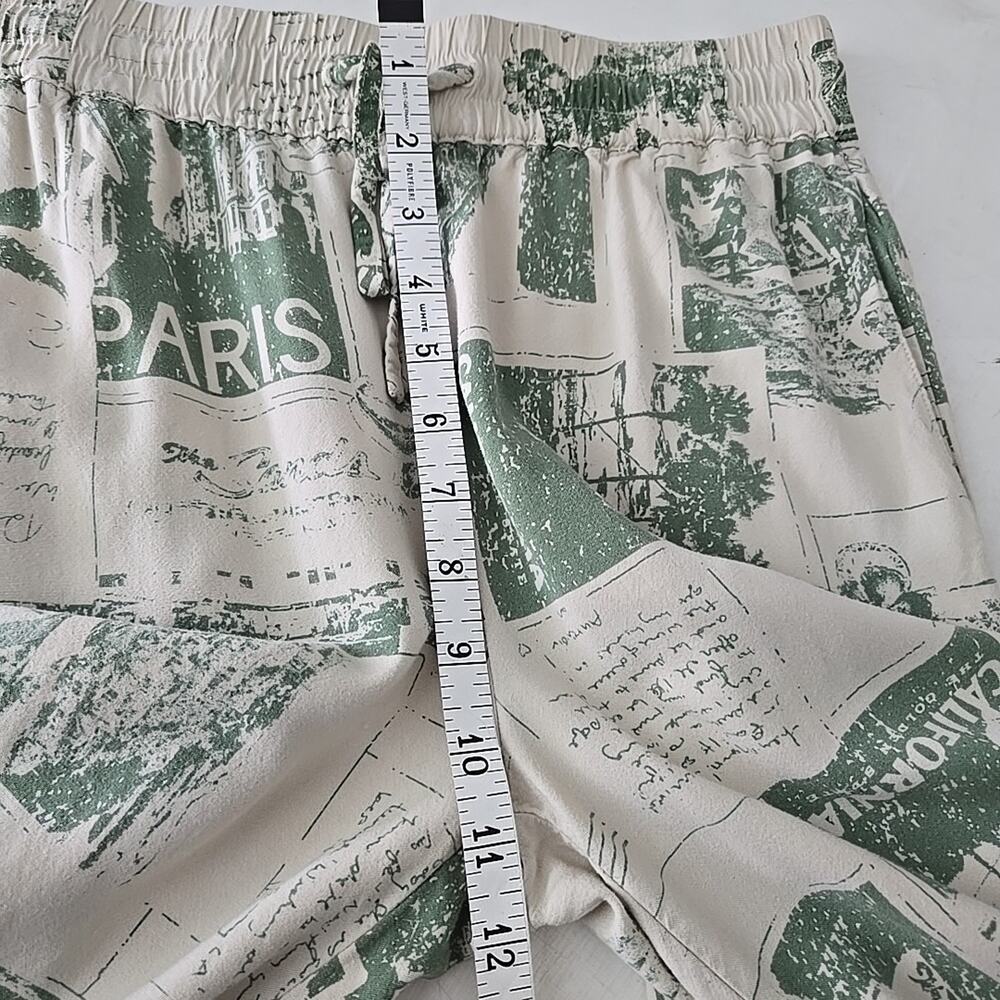 Urban Outfitters Carmen Postcard Print Pull On Pants Small Lounge Casual Leisure - Picture 6 of 8